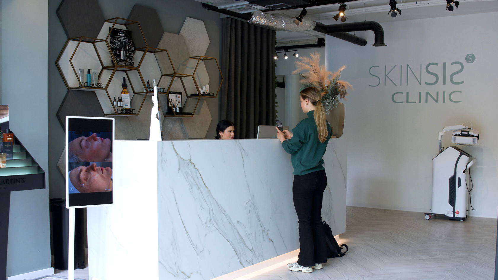 Interieur van de praktijk van SKINSIS Clinic