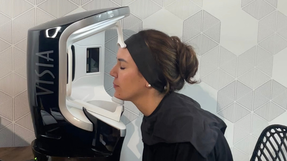Voorbeeldrapport van een Visia Skin Scan huidanalyse